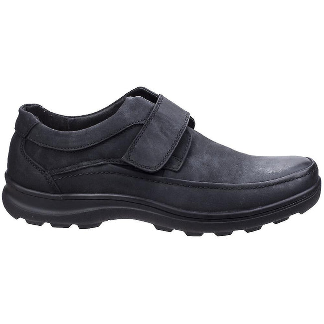 Black - Back - Fleet & Foster Mens Hurghada Leather Shoes