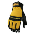 Black-Yellow - Side - DeWalt Tough Fingerless Performance Glove