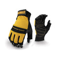 Black-Yellow - Front - DeWalt Tough Fingerless Performance Glove