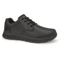 Black - Front - Shoes For Crews Mens Saloon II Leather Shoes