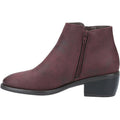 Burgundy - Side - Divaz Womens-Ladies Ruby Ankle Boots