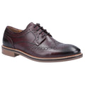Bordeaux Red - Front - Hush Puppies Mens Bryson Leather Brogues