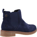 Navy - Side - Hush Puppies Womens-Ladies Maddy Suede Ankle Boots