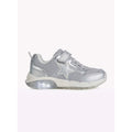 Silver - Back - Geox Childrens-Kids Spaziale Trainers