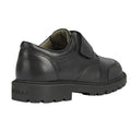 Black - Pack Shot - Geox Boys Shaylax Leather School Shoes