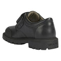 Black - Close up - Geox Boys Shaylax Leather School Shoes
