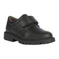 Black - Front - Geox Boys Shaylax Leather School Shoes