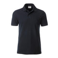 Black - Front - James and Nicholson Mens Basic Polo