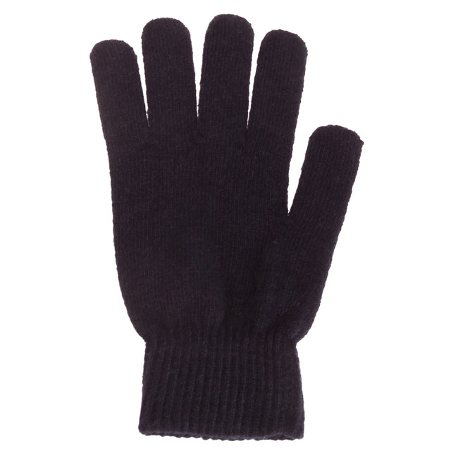 Navy - Front - Mens Plain Magic Gloves With Wool