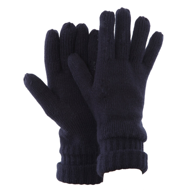Navy - Front - FLOSO Mens Thinsulate Knitted Winter Gloves (3M 40g)