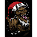 Black - Side - Grindstore Satan Rocks Black Santa Sack