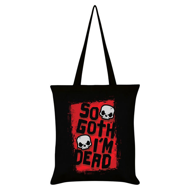 Black - Front - Grindstore So Goth I`m Dead Tote Bag