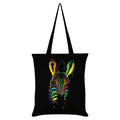 Black - Front - Unorthodox Collective Neon Zebra Tote Bag