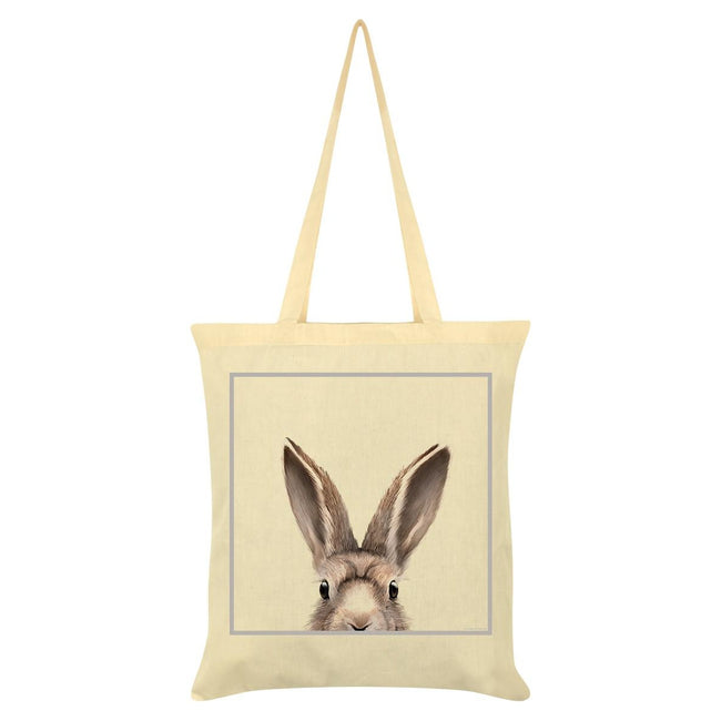 Cream - Front - Inquisitive Creatures Hare Tote Bag