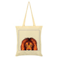 Cream - Front - Inquisitive Creatures Lion Tote Bag