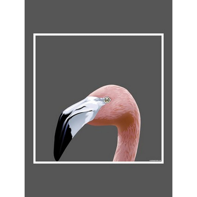 Grey - Side - Inquisitive Creatures Flamingo Tote Bag