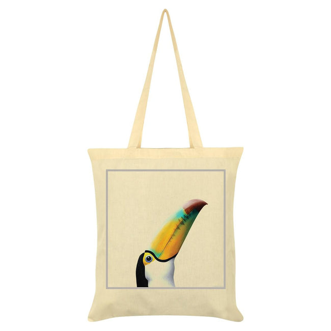 Cream - Front - Inquisitive Creatures Toucan Tote Bag