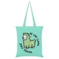 Mint Green - Front - Grindstore Be Like Llama Zero Drama Tote Bag