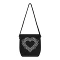 Black - Front - Grindstore Ebony Rose Desire Messenger Bag