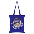 Royal Blue - Front - Grindstore Crazy Cat Lady Tote Bag