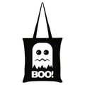 Black-White - Front - Grindstore Boo Ghost Tote Bag