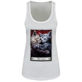 White - Front - Deadly Tarot Womens-Ladies The Lovers Felis Floaty Vest Top