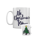White-Navy - Front - Grindstore Oh Christmas Tea Mug