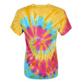 Yellow-Red-Blue - Back - Grindstore Womens-Ladies Happy Hippy Rave Tie Dye T-Shirt