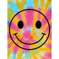 Yellow-Red-Blue - Side - Grindstore Womens-Ladies Happy Hippy Rave Tie Dye T-Shirt