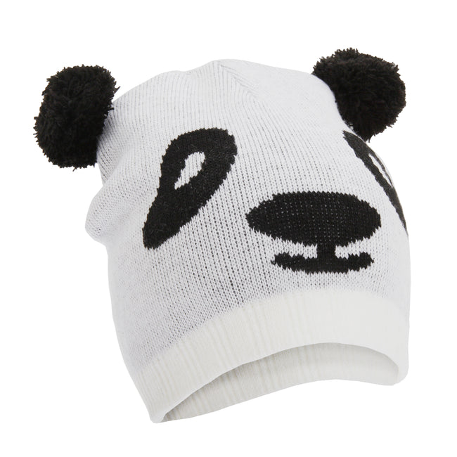 Panda - Front - FLOSO Childrens-Kids Unisex Animal Design Winter Beanie Hat (Tiger, Panda, Bear, Dog)