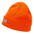 Neon Orange - Front - FLOSO Mens Hi Vis Thinsulate Thermal Fleece Winter Beanie Hat (3M 40g)