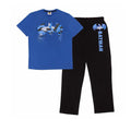 Blue-Black - Front - Batman Unisex Adult Camo Drip Pyjama Set