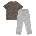 Black-Charcoal - Back - Jurassic World Unisex Adult Logo All-Over Print Pyjama Set