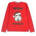Red-Grey - Side - Star Wars Unisex Adult Merry Sithmas Christmas Long Pyjama Set