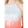 Blue-Pink - Side - Hype Girls Spring Sky Fade Script Cami Vest Top