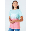 Mint-Peach-White - Front - Hype Childrens-Kids Fade T-Shirt