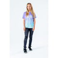 Purple-Blue-White - Back - Hype Childrens-Kids Foil Fade T-Shirt