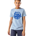 Grey-Blue - Front - Hype Boys Wave Script T-Shirt
