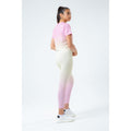 Sherbet Pink-Off White - Side - Hype Girls Fade Crop T-Shirt