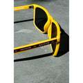 Yellow-Black - Close up - Hype Unisex Adult Stripe Sunglasses