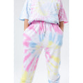 Multicoloured - Pack Shot - Hype Womens-Ladies Pastel Rainbow Tie Dye Logo Jogging Bottoms