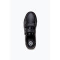 Black - Side - Hype Childrens-Kids Leather Trainers