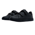 Black - Close up - Hype Childrens-Kids Leather Trainers