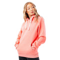 Pink - Front - Hype Womens-Ladies Drawstring Pullover Hoodie