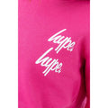 Hot Pink - Close up - Hype Childrens-Kids Double Logo Tracksuit Set