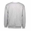Grey melange - Back - ID Unisex Classic Loose Fitting Round Neck Sweatshirt