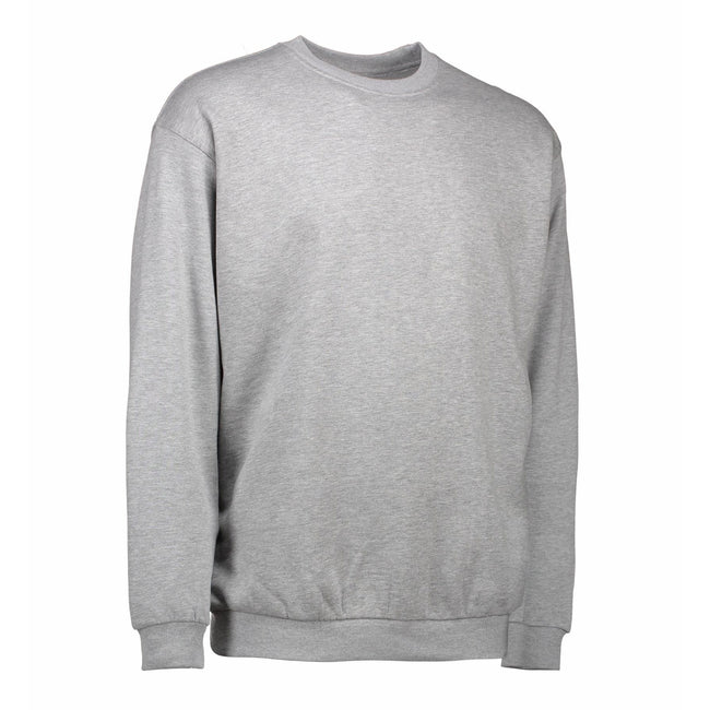 Grey melange - Lifestyle - ID Unisex Classic Loose Fitting Round Neck Sweatshirt