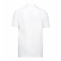 White - Back - ID Mens Pro Wear Press Stud Regular Fitting Short Sleeve Polo Shirt