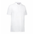 White - Lifestyle - ID Mens Pro Wear Press Stud Regular Fitting Short Sleeve Polo Shirt