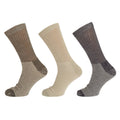 Navy-Cream-Grey - Front - Mens Ultra Tuff Work Socks (3 Pairs)